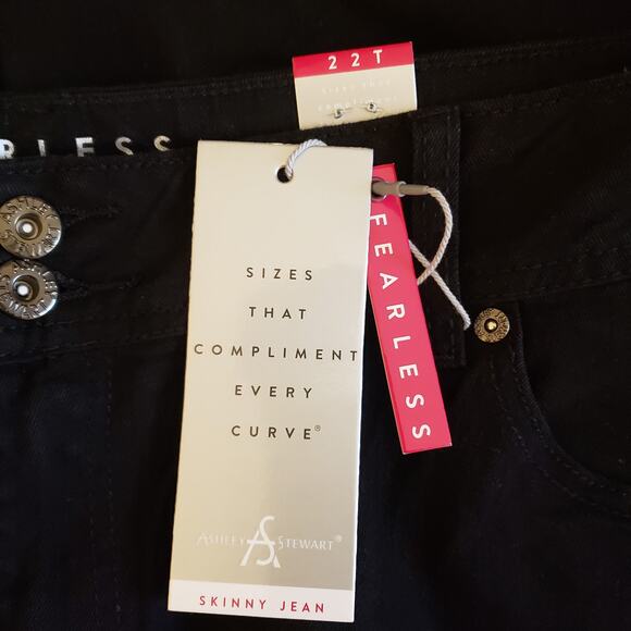 Ashley Stewart Fearless Skinny Black Jeans, Size 22 Tall - Picture 6 of 9